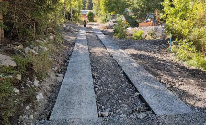 Création allée de jardin, Seyne, LORENZATI CONSTRUCTION